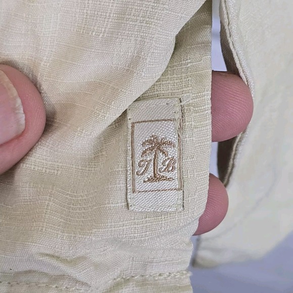 Tommy Bahama XL 100% Silk Short-Sleeve Shirt Leaf Print Button-Up Casual‎ - Picture 5 of 10